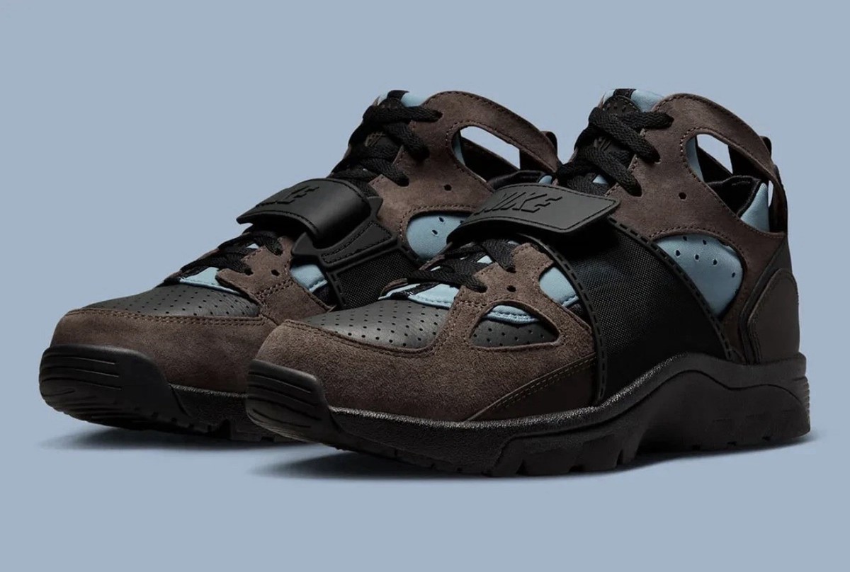 NEW Nike Air Trainer Huarache Baroque Brown Blue IB0497-001 Men