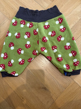Handmade Baby Jogginghose Fleece grün mit Pi...