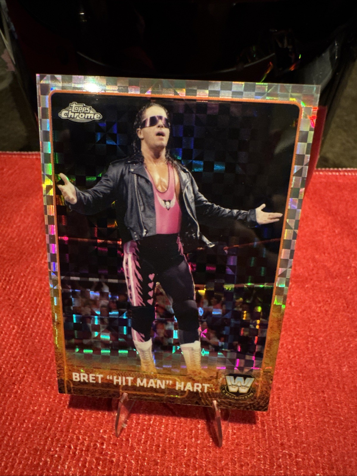 Bret "Hit Man" Hart 2015 Topps Chrome WWE #79 X-Fractor