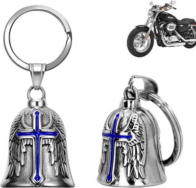 2 Stück Guardian Bell Motorrad Glöckchen, Edelstahl Motorrad Glocke G