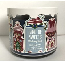BATH BODY WORKS LAND OF SWEETS BLUEBERRY SUGAR 3 WICK 14.5 oz CANDLE NEW