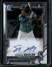 2021 Bowman Chrome #CPA-SA Starlin Aguilar Prospect Autographs