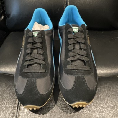 PUMA Whirlwind Black Blue Lace Up Rubber Outsole Low Top Men's Athletic Sneaker