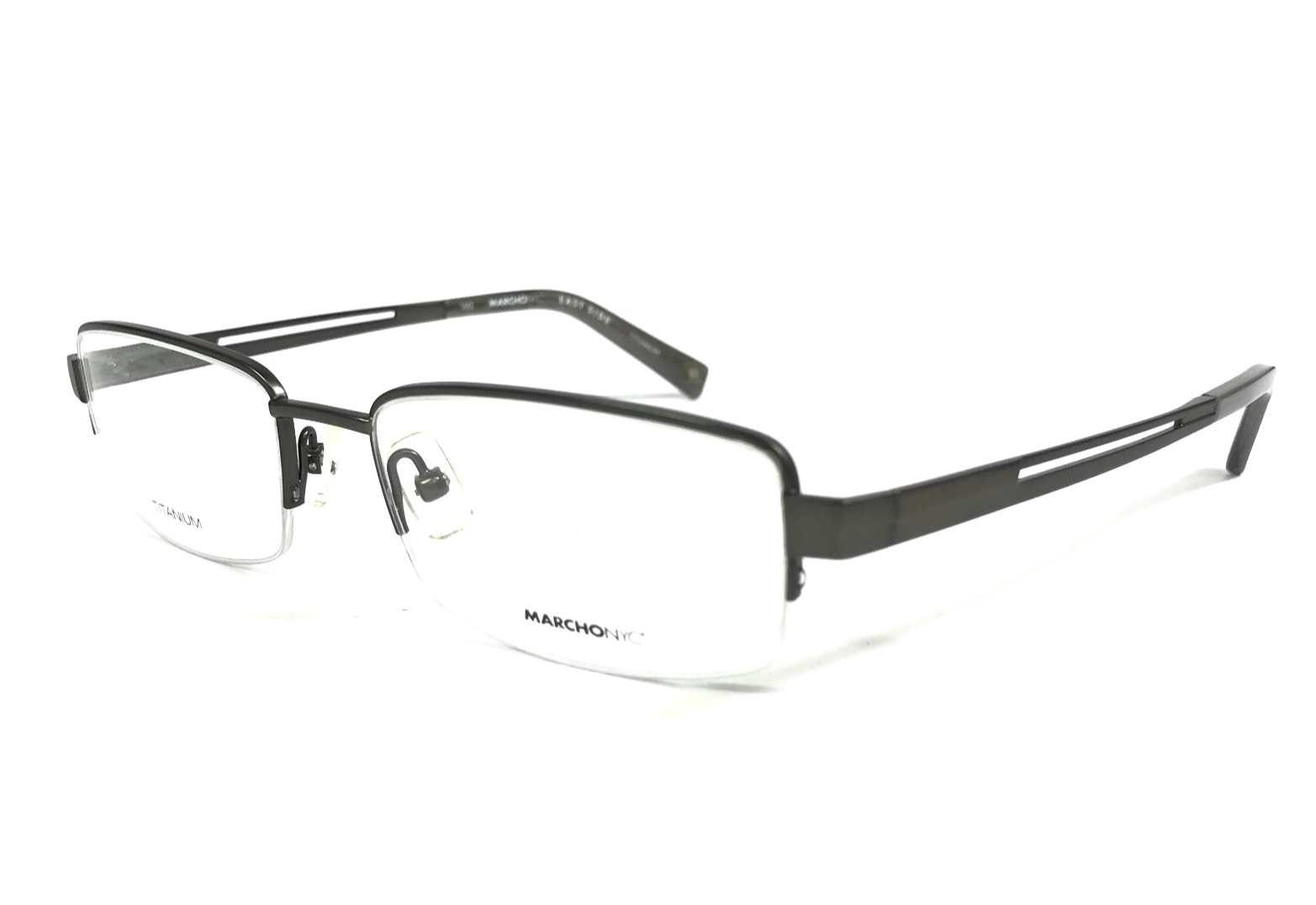 Marchon NYC Eyeglasses Frames EAST SIDE LUDLOW 033 Gunmetal Titanium 53-18-140