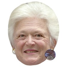 Barbara Bush Celebrity Mask, Flat Card Face, Fancy Dress Mask
