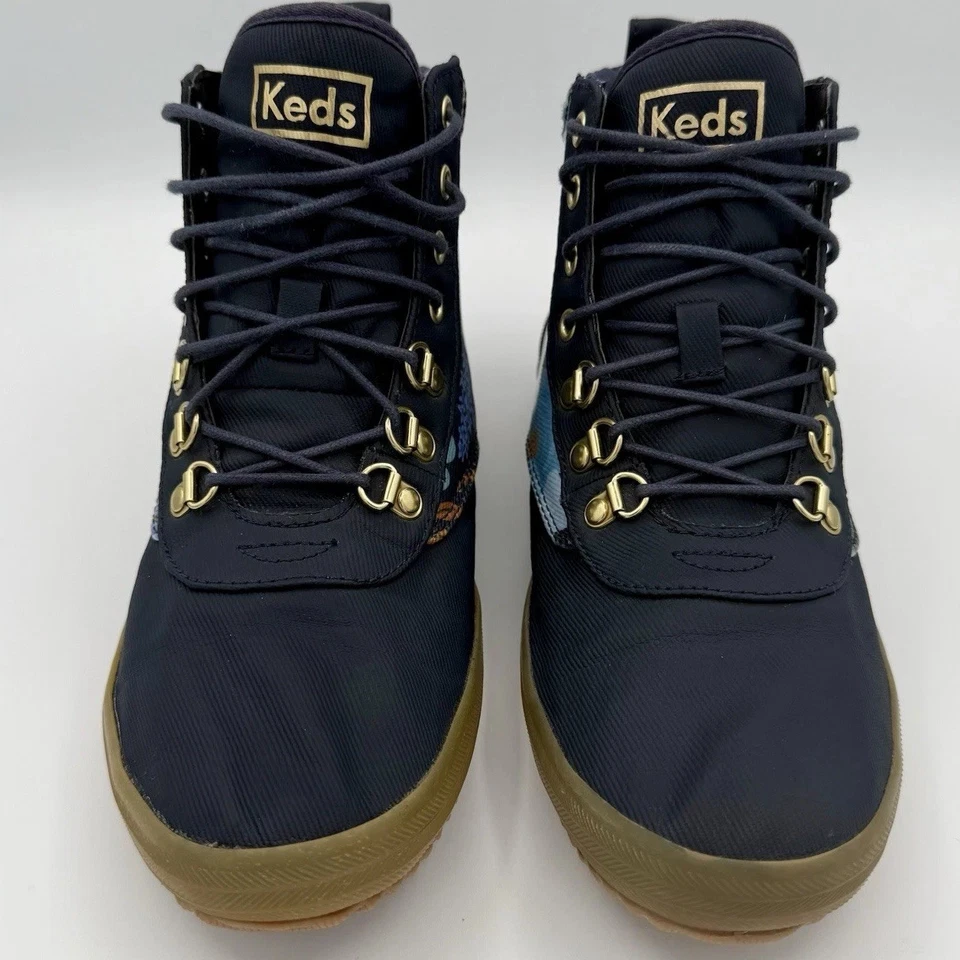 KEDS X Rifle Paper Co. Scout Womens Garden Party Boots Blue Ankle, Size 8 - Image 3 of 4