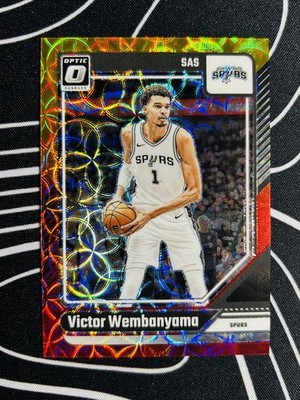 2024-25 Donruss Optic - Victor Wembanyama #45 International Red & Gold Prizm /99