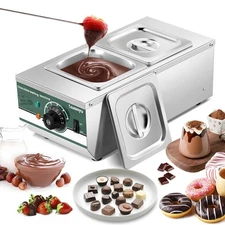Chocolate Tempering Machine 86~230℉ Commercial Electric Melting 2-Pot 6.6LBs ...