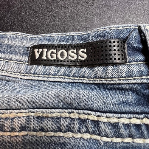 Vigoss Chelsea Capri Heritage Fit Distressed verziert Damen Jeans Größe 7/8 - Bild 4 von 14