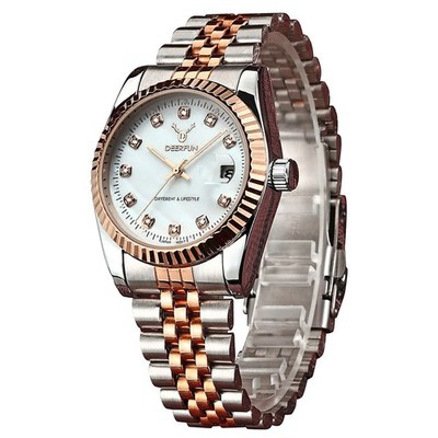 Damenuhr Rosegold Silber Frauen Frau Smartwatches Bicolor Geschenk Geschenk