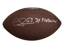 CHRIS LINDSTROM SIGNED AUTOGRAPHED WILSON DUKE REPLICA FOOTBALL JSA COA