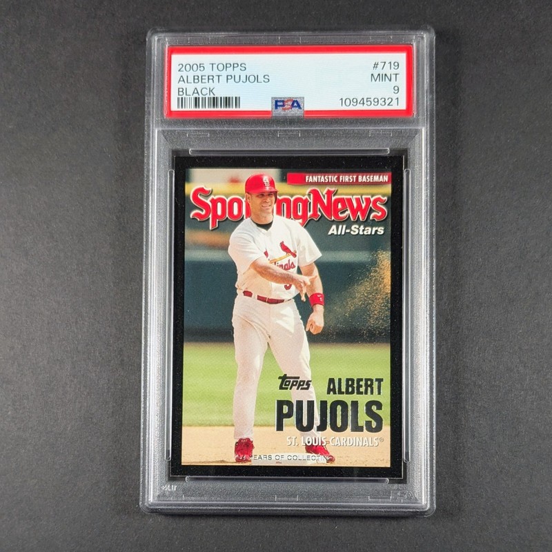 2005 Topps Black Albert Pujols PSA 9 #/54 719 St Louis Cardinals NONE HIGHER