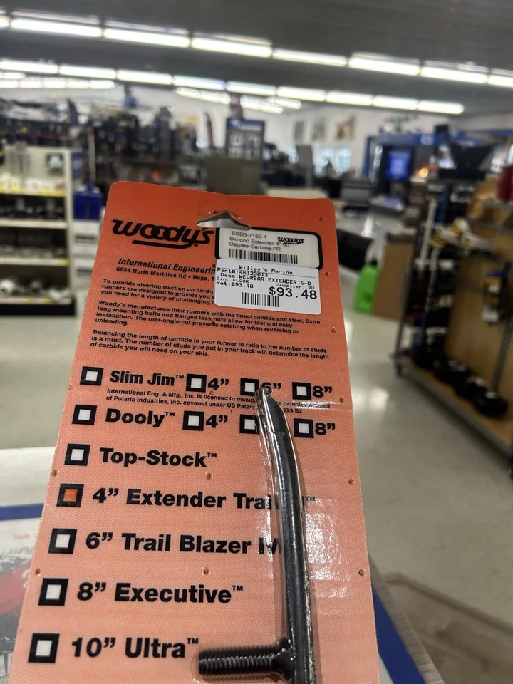 Woodys - ESD3-7150 - Extender Trail III Flat-Top Carbide Runners - Image 3 of 4