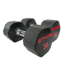 Ethos Dumbell Set 30 Lb Rubber Hex Rubber Coated. No Shipping, Local Pickup. 