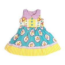 Jelly the Pug 2T Cotton Poplin Sleevless Mallory Dress Floral Spring Easter
