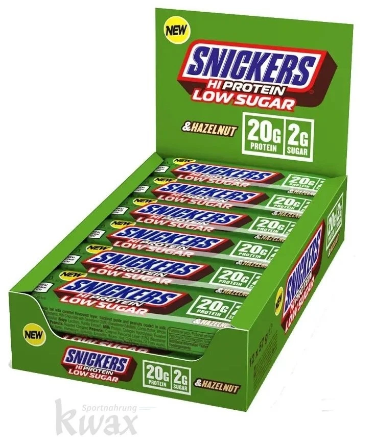 MARS (EUR 46,64/kg) Snickers - Low Sugar High Protein HAZELNUT Bar Karton 12x 57g