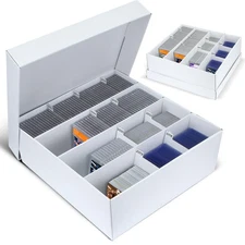 1 Pack Trading Card Storage Box - 4 Rows Graded Card Case Holds 176 PSA Slab