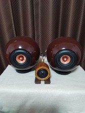 Rare Wood Spherical Tweeter Speaker Set 2pcs Excellent