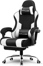 GTPLAYER Gaming Chair, Computer 19.68 x 20.47 inches, Fabric Black White 