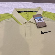 Nike Court Medium Dri-Fit Advantage Polo Yellow FD5314-751 Tennis Shirt