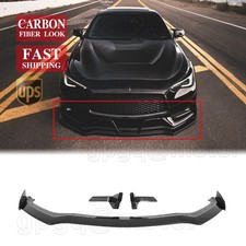 For Infiniti Q60 17-22 Carbon Fiber St Style Winglet Front Bumper Lip Wcanards