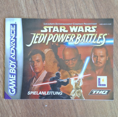 Star Wars Jedi Power Battles Nintendo Game Boy Advance PAL THQ 2001 Handbuch