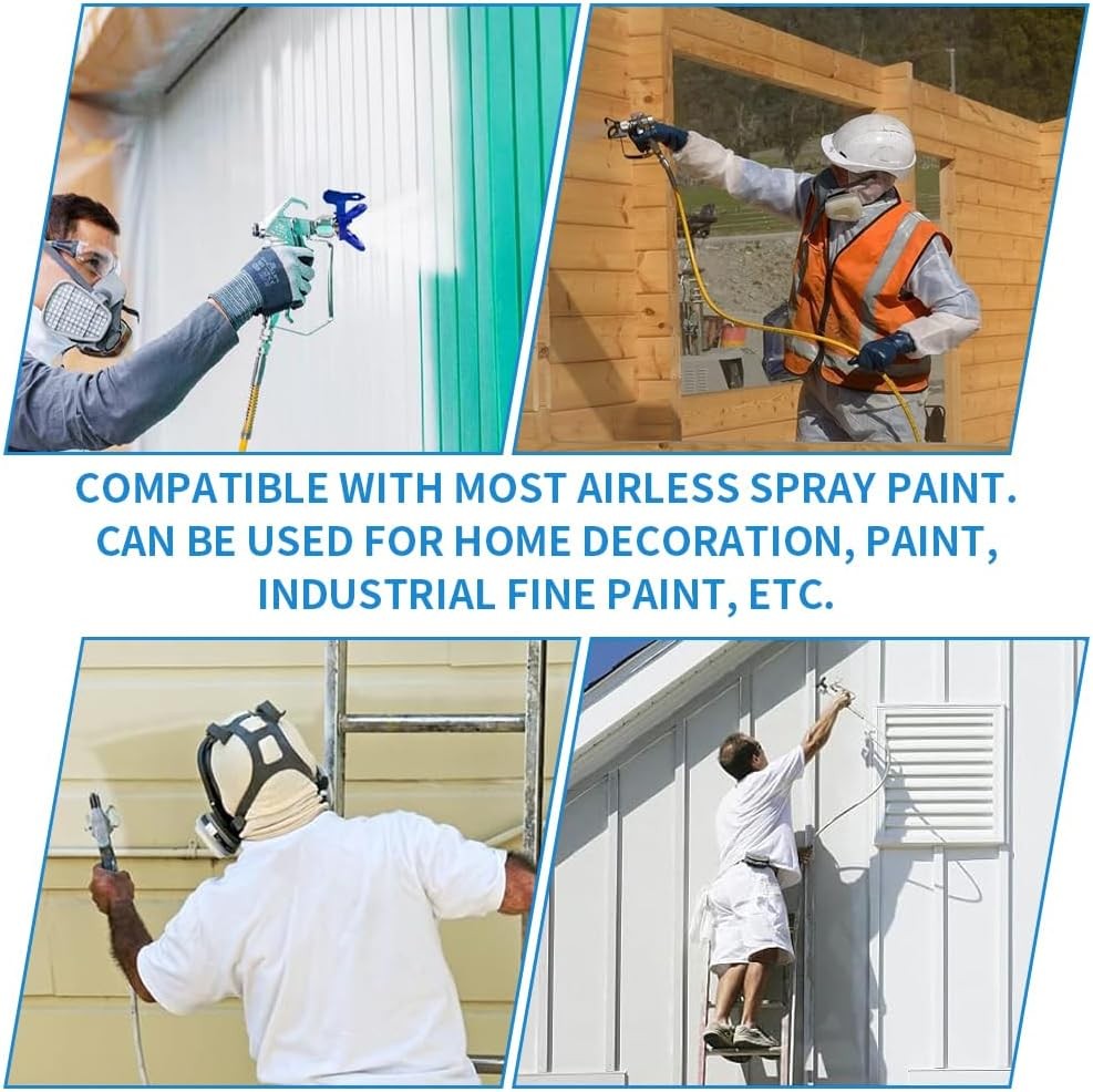 14 Pcs Airless Sprayer Tips, Paint Tip Guard and Black black 