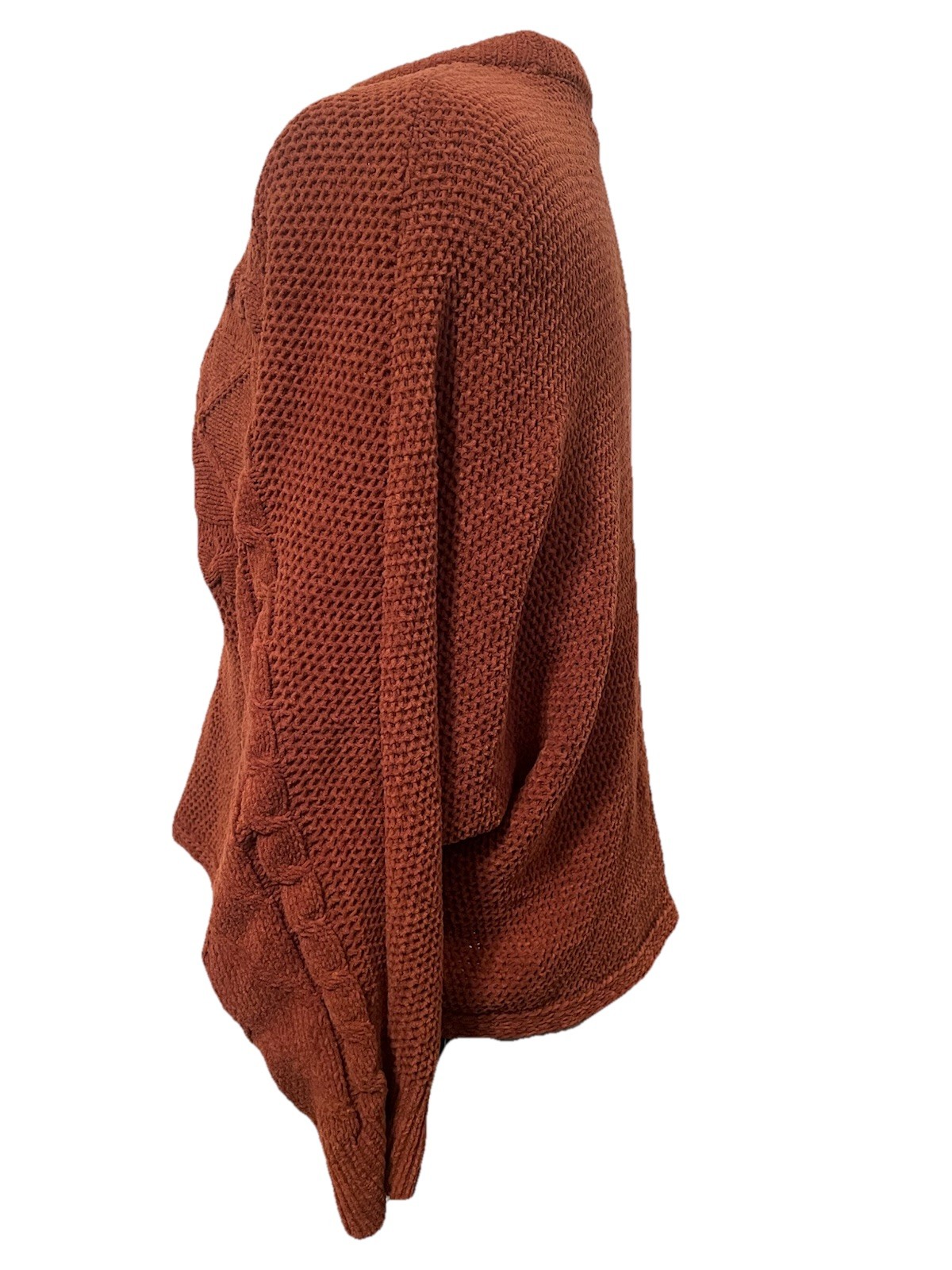 Rust Cable Soft Knit Neck Pullover Sweater Long S… - image 6