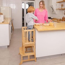 COSYLAND Height Adjustable Toddler Step Stool With Stabilizing Base Block