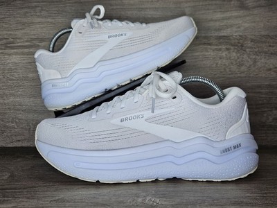 Brooks Ghost Max 2 Triple White 1104311D168 Men's 9 Pre-loved NO BOX 