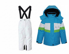 Mädchen Skianzug Set Gr. 98/104 Skijacke + Skihose Winter Schneeanzug TürkisWeiß