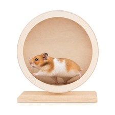 Small Wooden Mute Hamster Wheel, Quiet Exercise Spinner for Rodents Pets