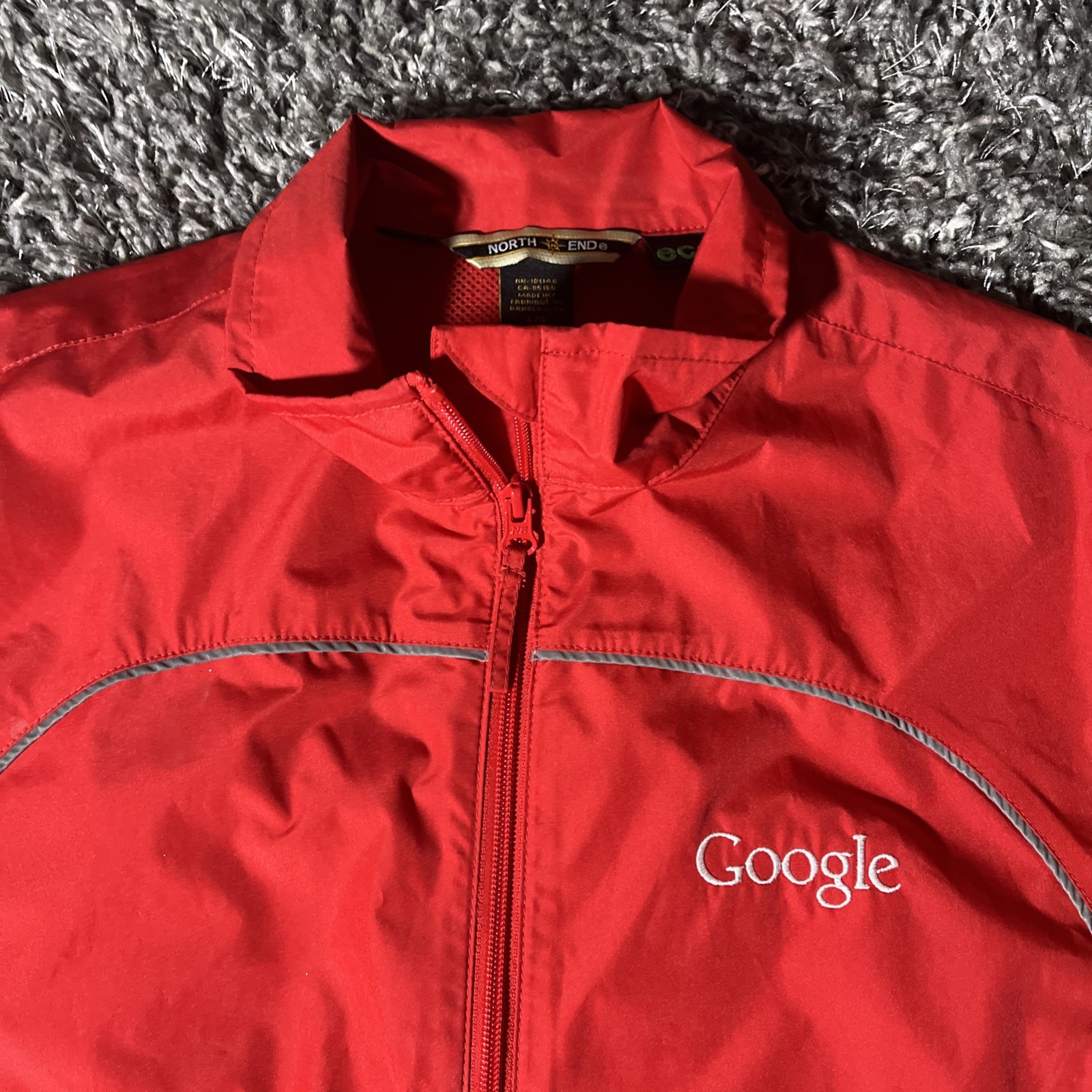 Google Lightweight Full Zip Jacket Red North End … - image 2
