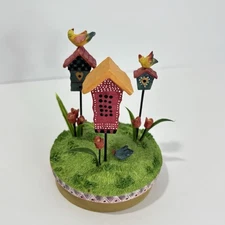 Our America by Yankee Candle Flowers Birdhouses Jar Candle Topper Vintage Birds