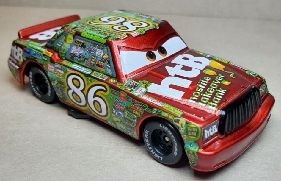 Disney Pixar Cars Metallic Red Chick Hicks #86 Piston Cup Diecast