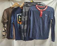 Boys Lot of 4 Long Sleeve Tshirts Size L 13-14 GUC