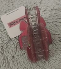 Pink Clear Glitter Strawberry Hair Claw Clip, Plastic Novelty, Women's