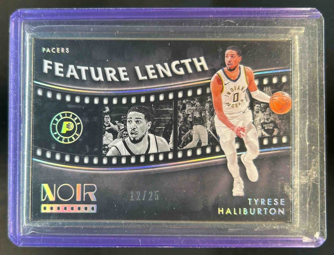 2023-24 Panini Noir Tyrese Haliburton Feature Length First Look #12/25 Pacers
