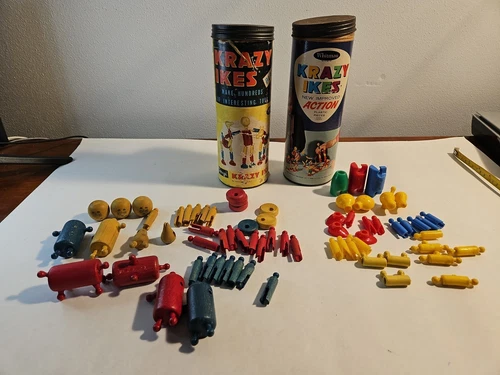 Vintage 20's And 50's Whitman Krazy Ikes Wood &Plastic Toy Original Parts 
