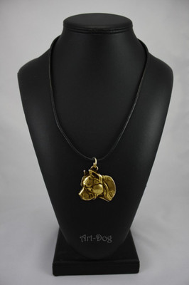 Teckel, gold covered necklace, high qauality Art Dog CA