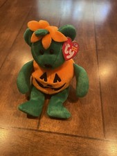Retired Rare Tricky The Pumpkin Bear Beanie Baby 2002/2003