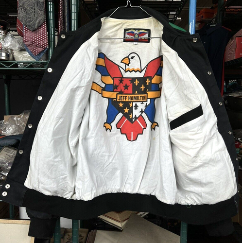 Vintage Jeff Hamilton Notre Dame Fightin' Irish Football Varsity Jacket Large - Picture 8 of 15