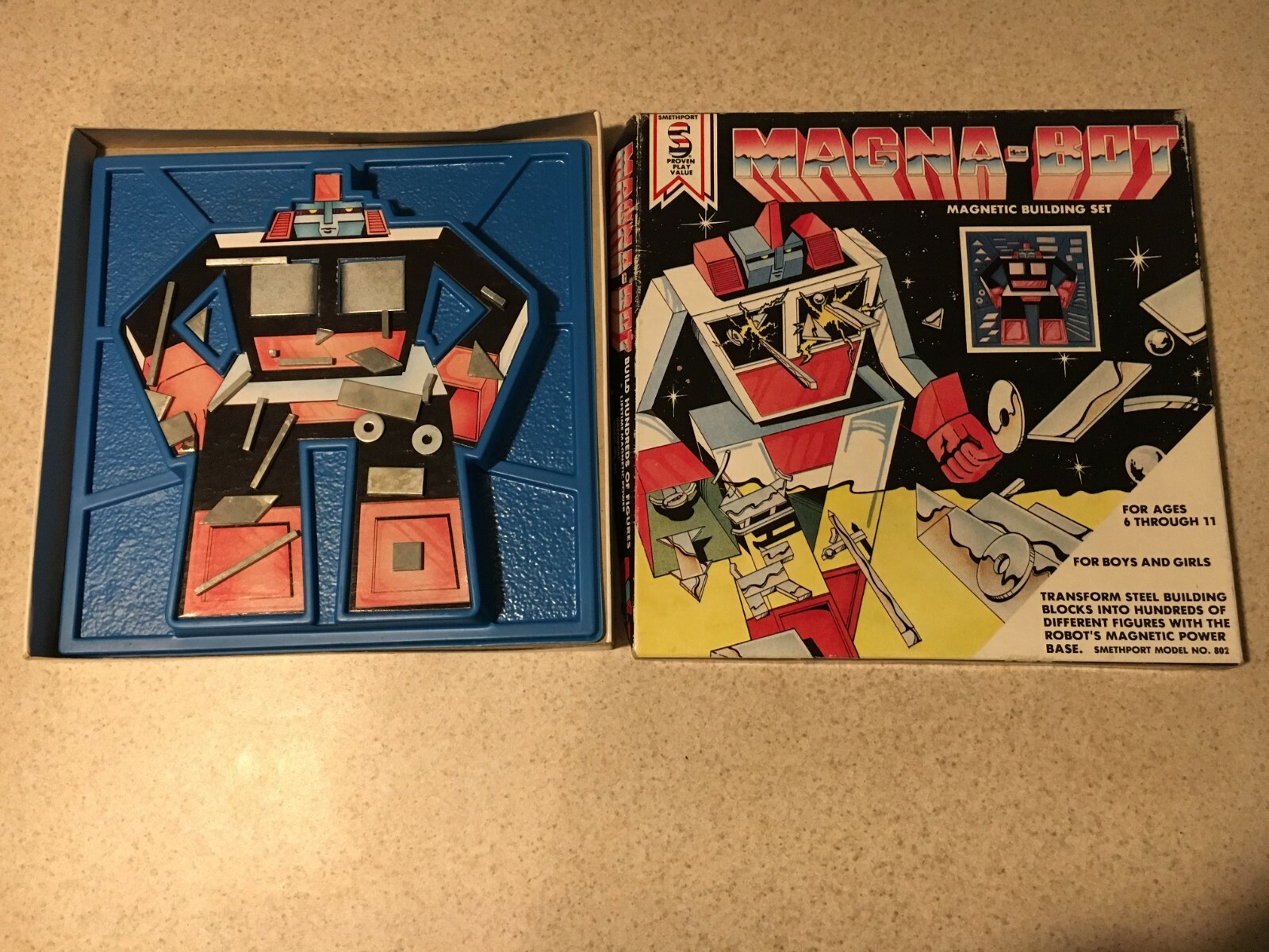 Vintage 80's Smethport MagnaBot Building Set eBay