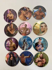 Lot of 12 PRISMTATIC HOLOGRAPIC TAZOS WWE tazos Sabirtas Mexico