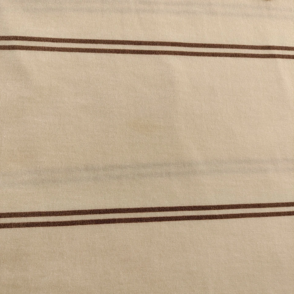 Camisa Estilo Polo Robert Bruce Crema con Cuello Rayas Marrones Talla XL - Manchas Foto 3 de 4