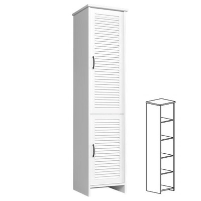 Schrank mit regalen Hochschrank ORIENT in Weiß matt Landhaus Möbel | eBay