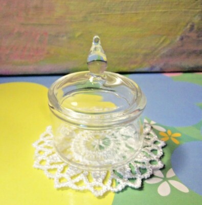 Fits Barbie Dollhouse 1:6 Accs *Mini 2pc Glass Candy Dish* ring hldr NO CANDY