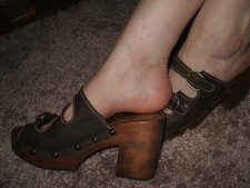 Sexy Clogs Holz Zoccoli Holz