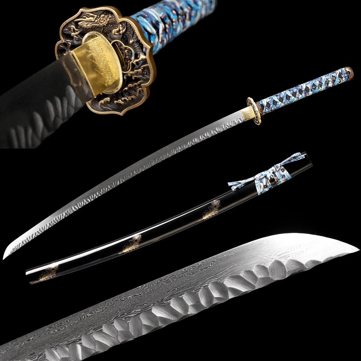 武士蓝色完整收藏日本刀剑、军刀| eBay