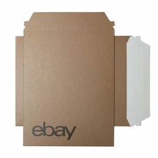 5 EBay Branded Rigid Mailers 9"x11.5" Paperboard Envelopes Shipping Mailer 